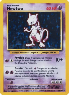 Mewtwo 10/102 Unlimited Holo Base