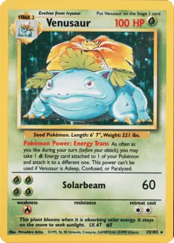 Venusaur 15/102 Unlimited Holo Base