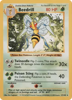 Beedrill 17/102 Unlimited Shadowless Base
