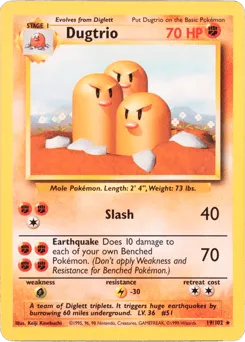 Dugtrio 19/102 Unlimited Base