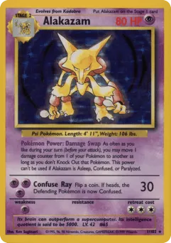 Alakazam 1/102 Unlimited Holo Base