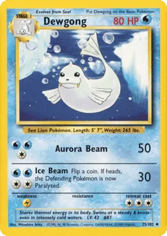 Dewgong 25/102 Unlimited Base