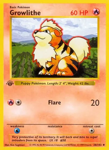 Growlithe 28/102 Base