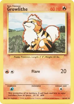 Growlithe 28/102 Unlimited Base
