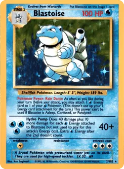 Blastoise 2/102 Unlimited Holo Base