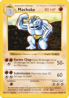 Machoke 34/102 Unlimited Shadowless Base
