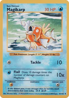 Magikarp 35/102 Unlimited Shadowless Base