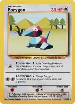 Porygon 39/102 Unlimited Base