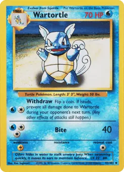 Wartortle 42/102 Unlimited Base