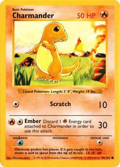 Charmander 46/102 Unlimited Shadowless Base
