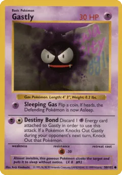Gastly 50/102 Unlimited Shadowless Base