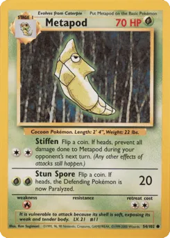 Metapod 54/102 Unlimited Base