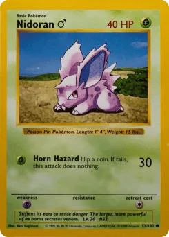 Nidoran ♂ 55/102 Unlimited Shadowless Base
