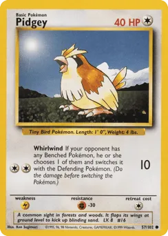 Pidgey 57/102 Unlimited Base