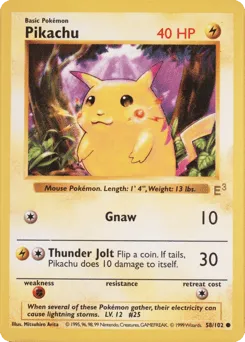 Pikachu 58/102 E3 Stamp Red Cheeks Base