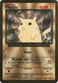 Pikachu 58/102 Metal Base