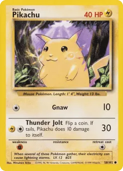 Pikachu 58/102 Unlimited Base