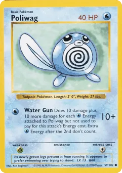 Poliwag 59/102 Unlimited Shadowless Base