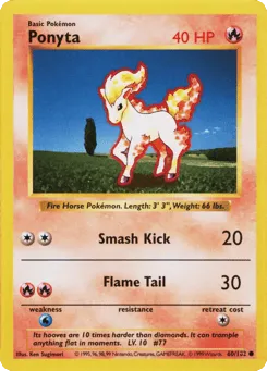 Ponyta 60/102 Unlimited Shadowless Base