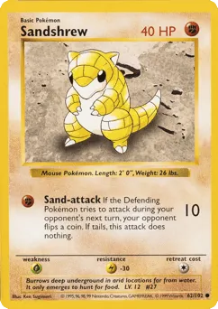Sandshrew 62/102 Unlimited Shadowless Base