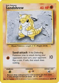 Sandshrew 62/102 Unlimited Base