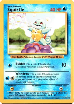 Squirtle 63/102 Unlimited Base