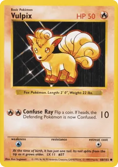 Vulpix 68/102 Unlimited Shadowless Base