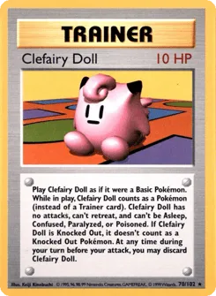Clefairy Doll 70/102 Unlimited Shadowless Base