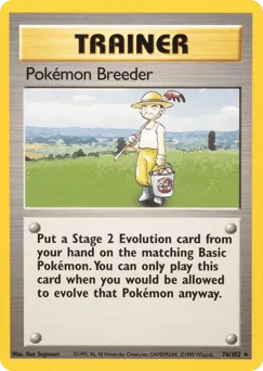 Pokémon Breeder 76/102 Unlimited Base