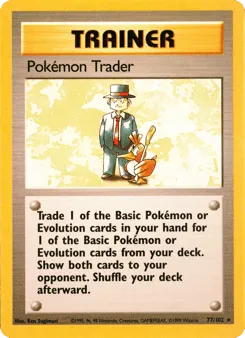 Pokémon Trader 77/102 Unlimited Base