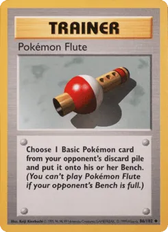 Pokémon Flute 86/102 Unlimited Shadowless Base