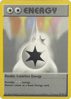 Double Colorless Energy 96/102 Unlimited Shadowless Base