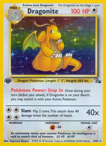 Dragonite 4/62 Fossil