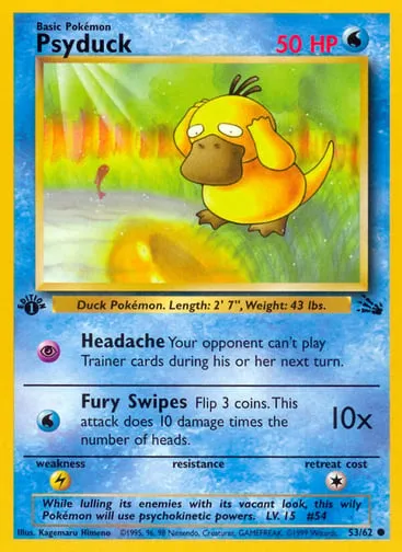 Psyduck 53/62 Fossil