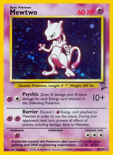 Mewtwo 10/130 Base Set 2
