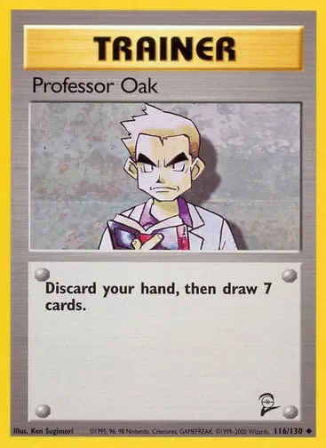 Professor Oak 116/130 Base Set 2