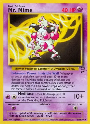 Mr. Mime 27/130 Base Set 2