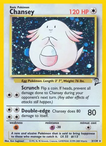 Chansey 3/130 Base Set 2