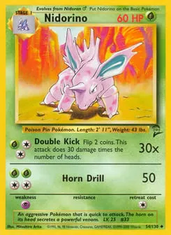 Nidorino 54/130 Base Set 2