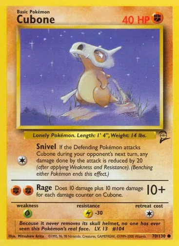 Cubone 70/130 Base Set 2