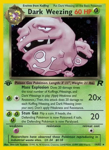 Dark Weezing 14/82 Team Rocket