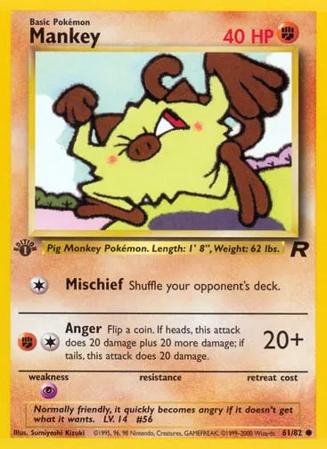 Mankey 61/82 Team Rocket