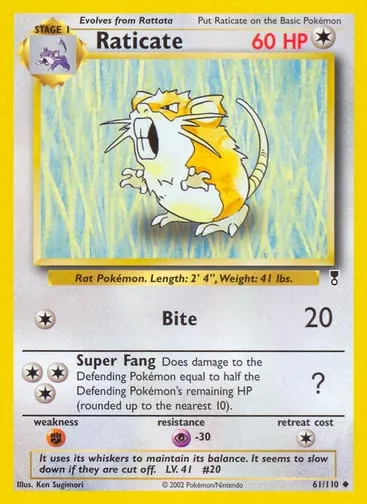 Raticate 61/110 Legendary Collection