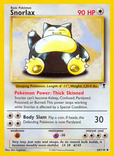 Snorlax 64/110 Legendary Collection