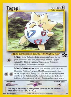 Togepi 30 Wizards Black Star Promos