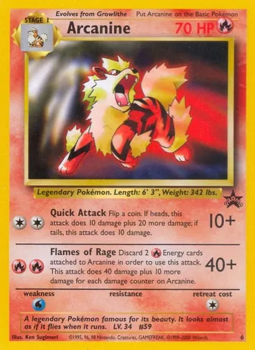 Arcanine 6 Wizards Black Star Promos