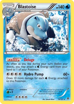 Blastoise 16/101 Plasma Blast