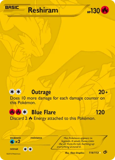 Reshiram 114/113 Legendary Treasures