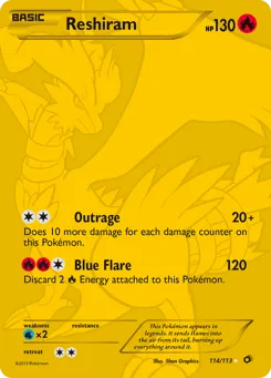 Reshiram 114/113 Legendary Treasures
