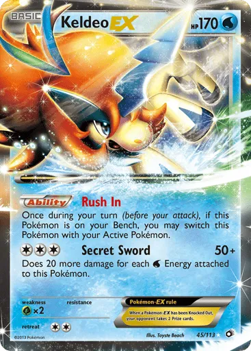 Keldeo-EX 45/113 Legendary Treasures